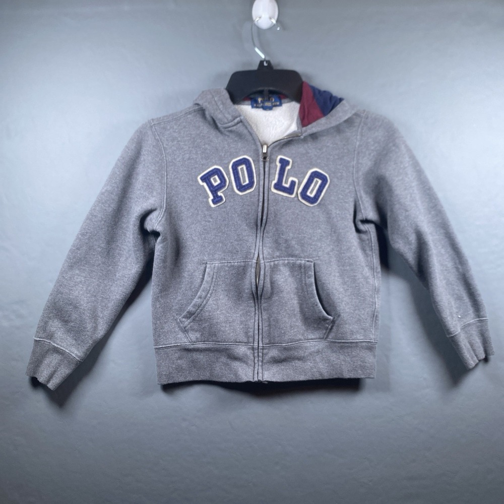 POLO RALPH LAUREN Boy's Size 8 Zippered Hoodie, EUC‎